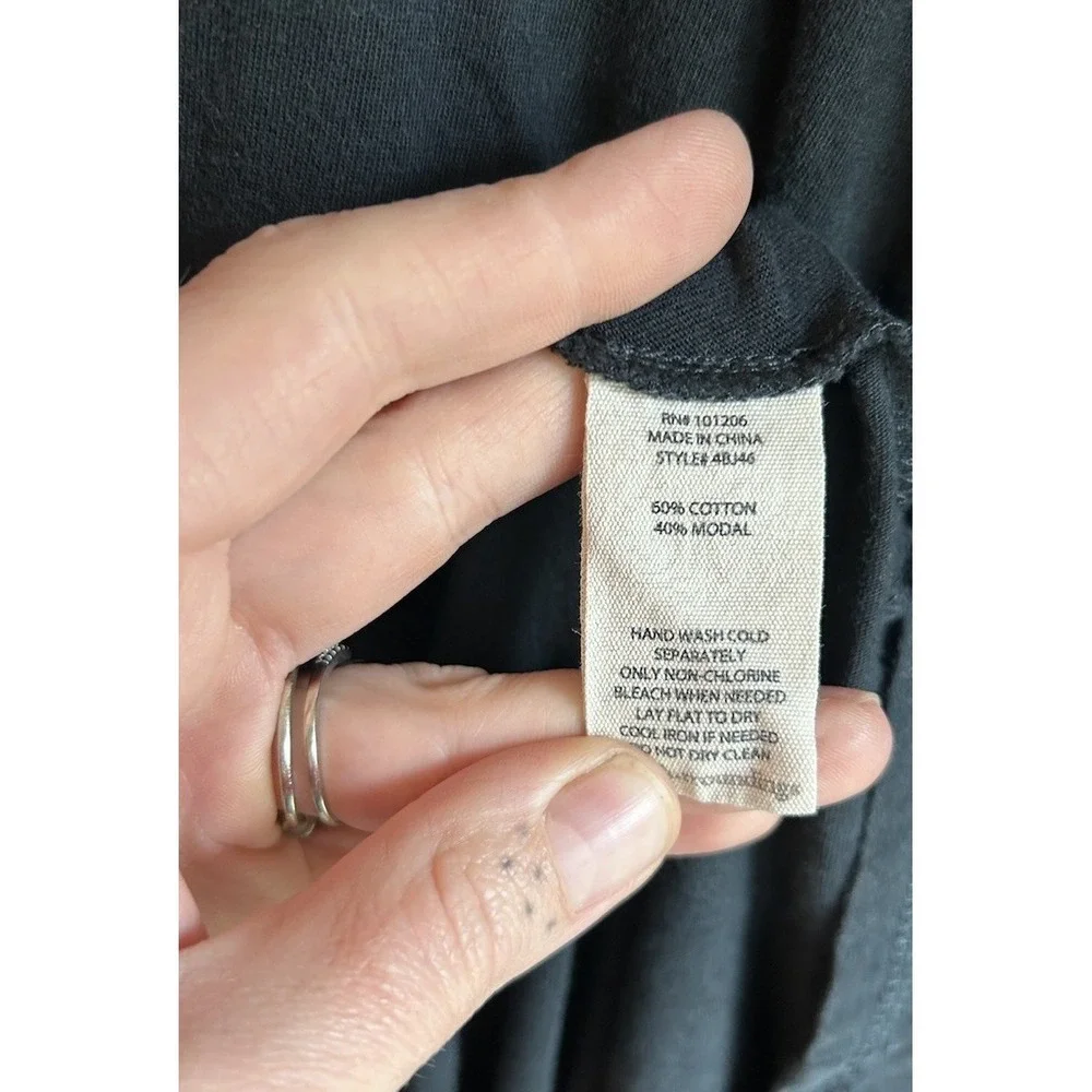 Soft Surroundings Maxi A Line Dress L Tall Black Frog Pankou Minimalist Bohemian
